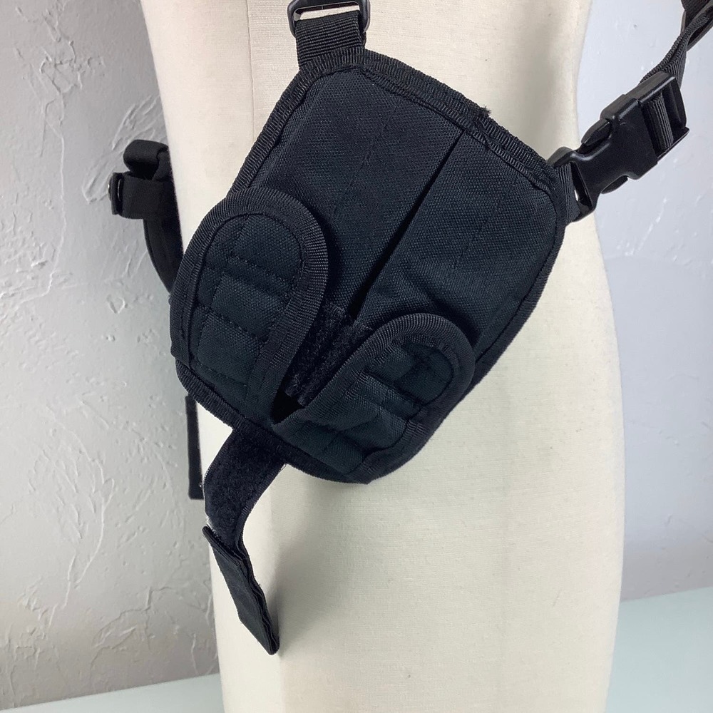 Tactical Shoulder Holster black canvas / Nylon adjustable Unisex OSFM EUC - Picture 5 of 12